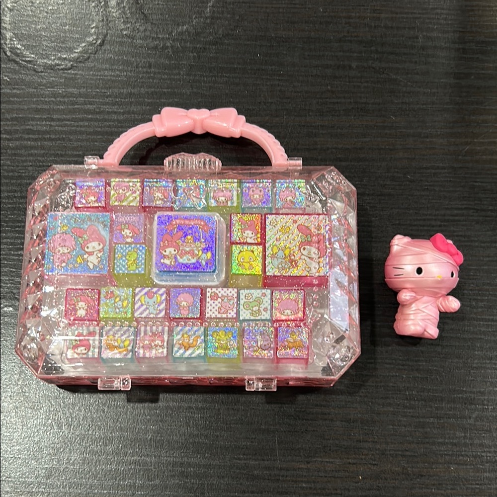Hello Kitty/ My Melody stamp and figure.